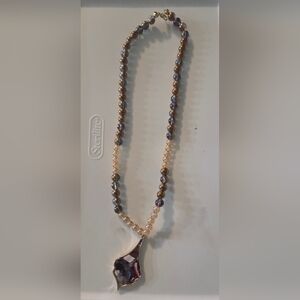 Elegant Beaded Necklace with Pendant